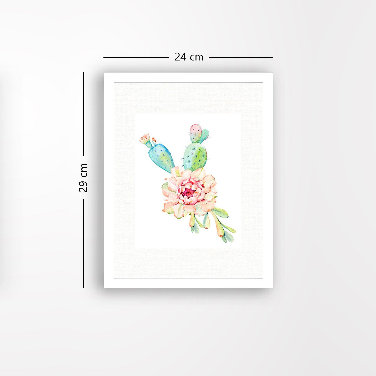 Quadro Decorativo MDF Emoldurado - Arte Multicolor 24x29cm com Moldura de Madeira 2cm