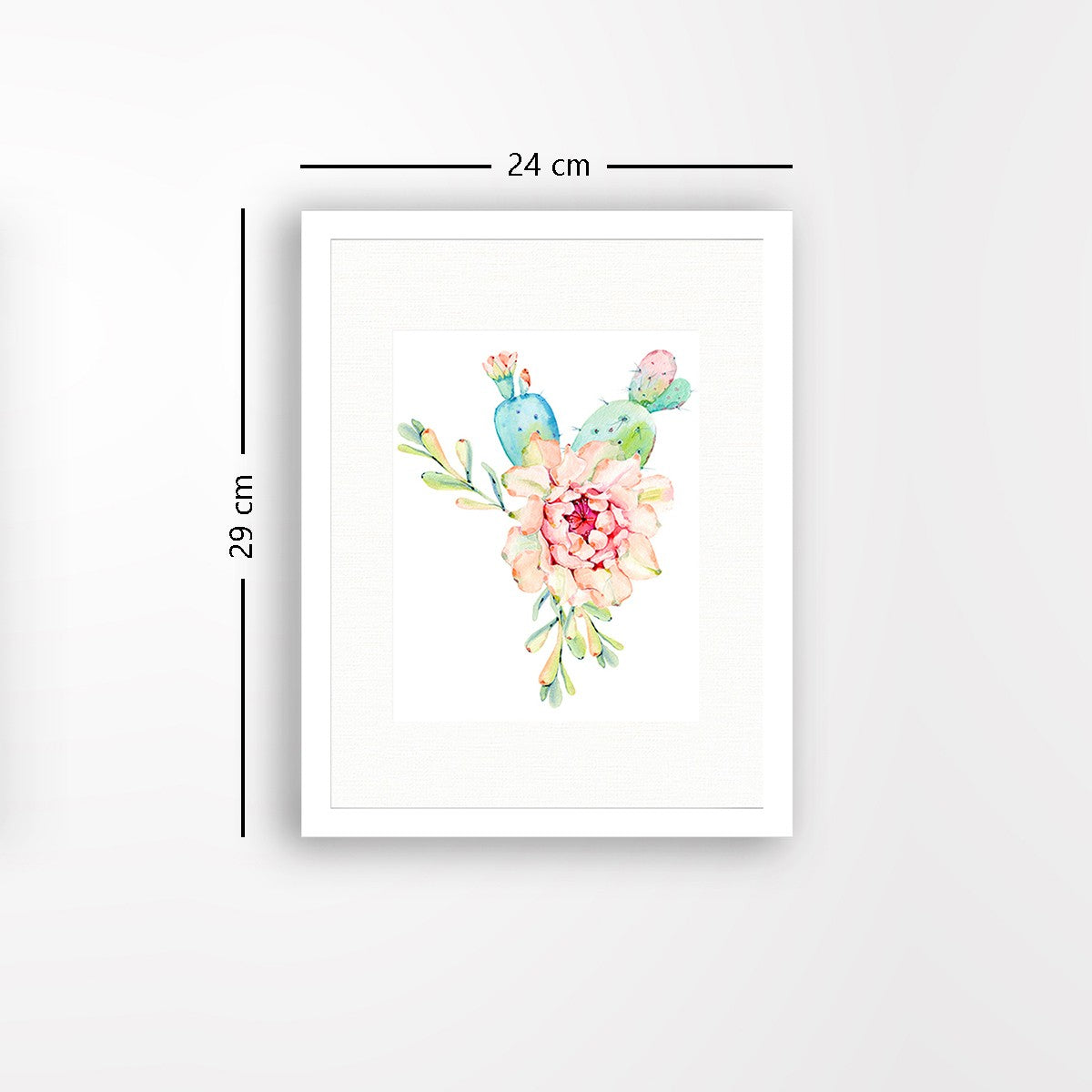 Quadro Decorativo MDF Emoldurado - Arte Multicolor 24x29cm com Moldura de Madeira 2cm