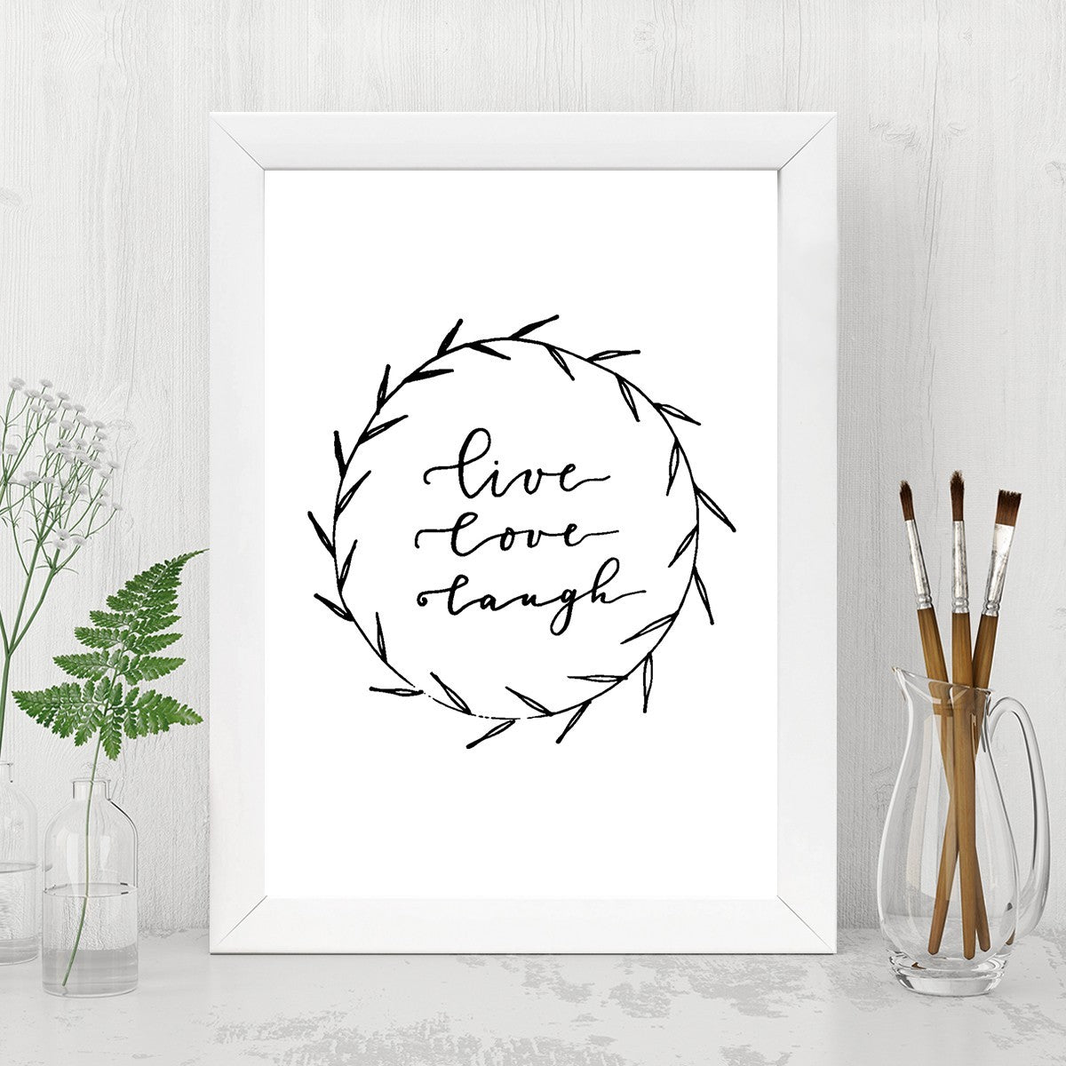 Quadro Decorativo MDF Emoldurado - Arte Multicolor 24x29cm com Moldura de Madeira 2cm