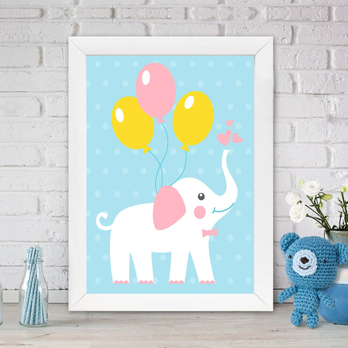 Quadro Decorativo MDF Emoldurado - Arte Multicolor 24x29cm com Moldura de Madeira 2cm