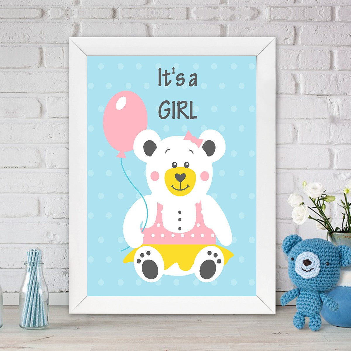 Quadro Decorativo MDF Emoldurado - Arte Multicolor 24x29cm com Moldura de Madeira 2cm