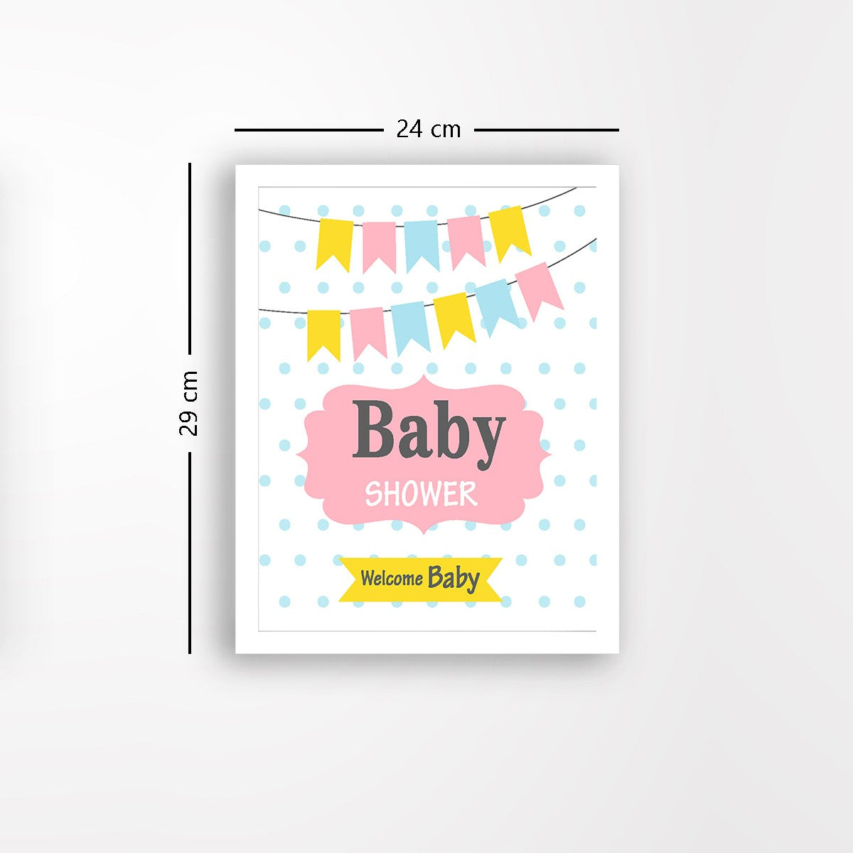 Quadro Decorativo MDF Emoldurado - Arte Multicolor 24x29cm com Moldura de Madeira 2cm