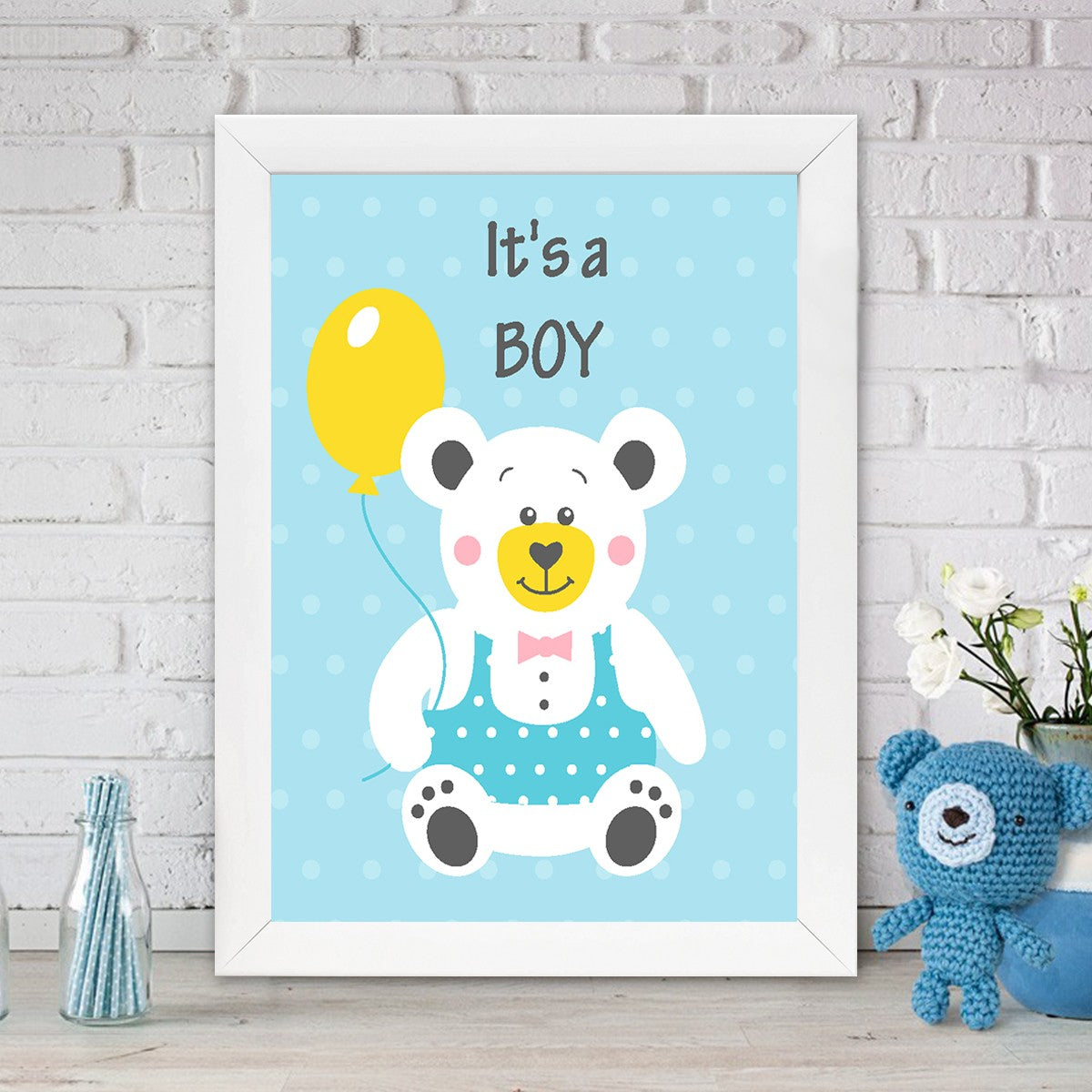 Quadro Decorativo MDF Emoldurado - Arte Multicolor 24x29cm com Moldura de Madeira 2cm