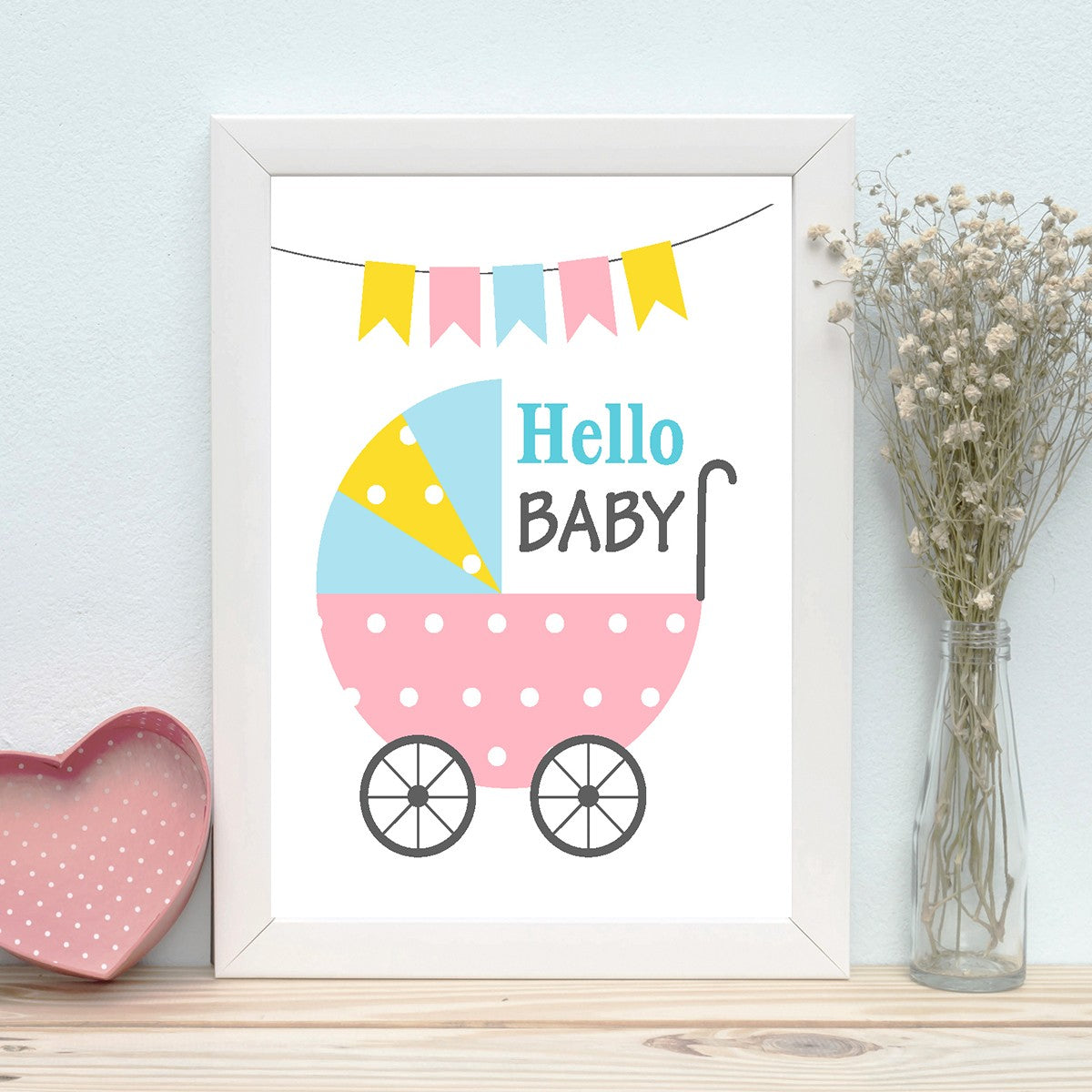 Quadro Decorativo MDF Emoldurado - Arte Multicolor 24x29cm com Moldura de Madeira 2cm