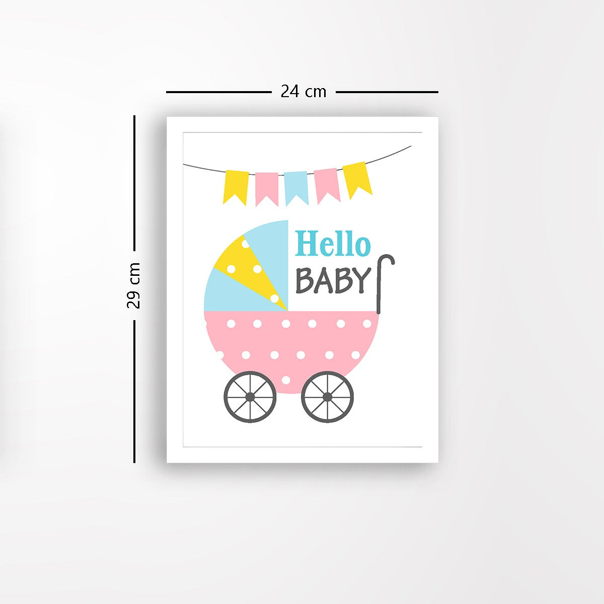 Quadro Decorativo MDF Emoldurado - Arte Multicolor 24x29cm com Moldura de Madeira 2cm