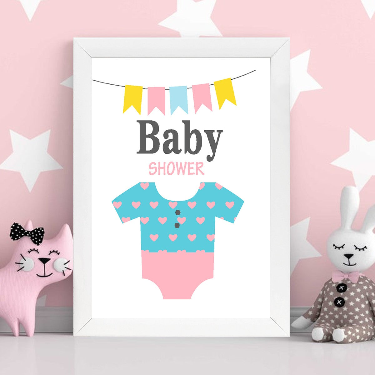 Quadro Decorativo MDF Emoldurado - Arte Multicolor 24x29cm com Moldura de Madeira 2cm