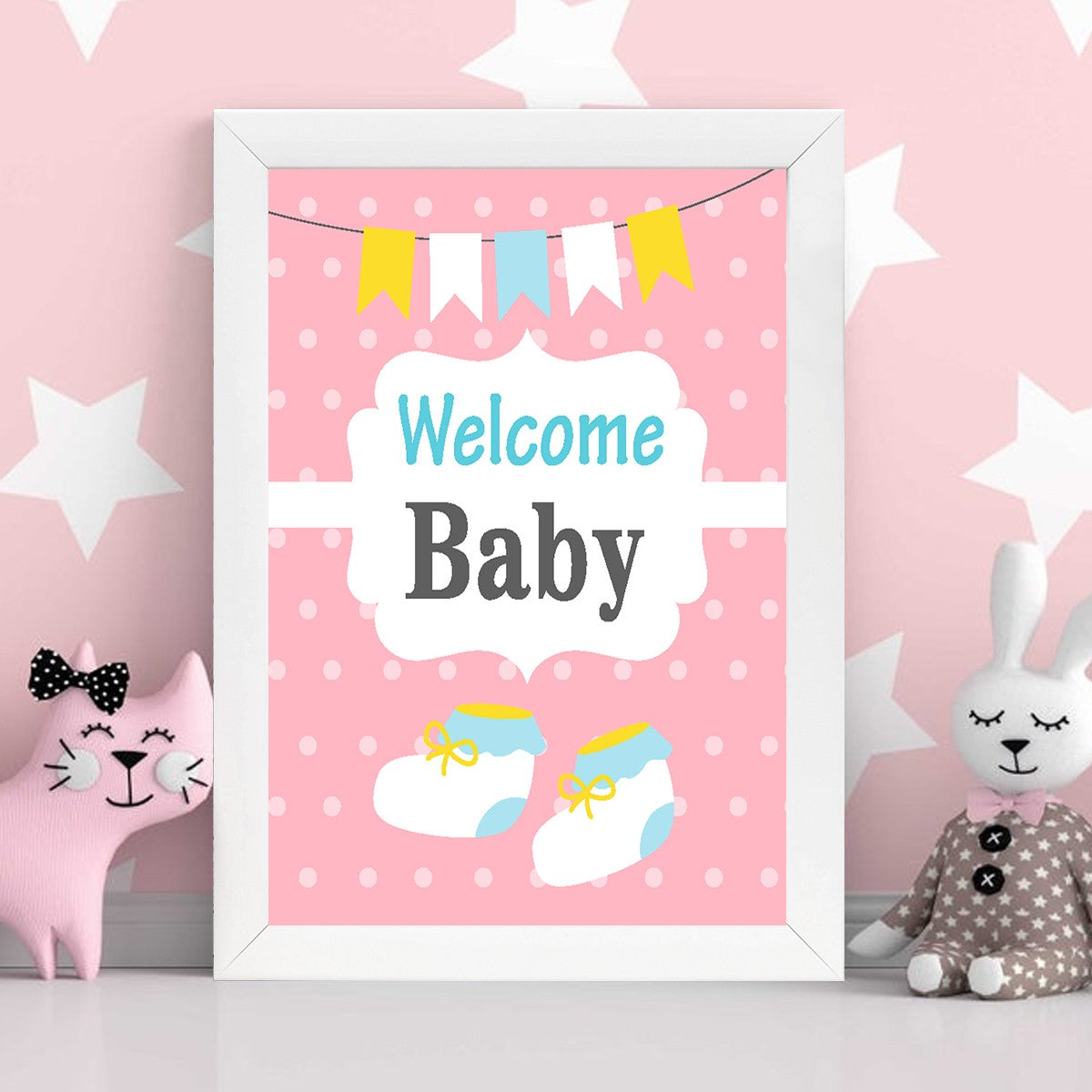 Quadro Decorativo MDF Emoldurado - Arte Multicolor 24x29cm com Moldura de Madeira 2cm