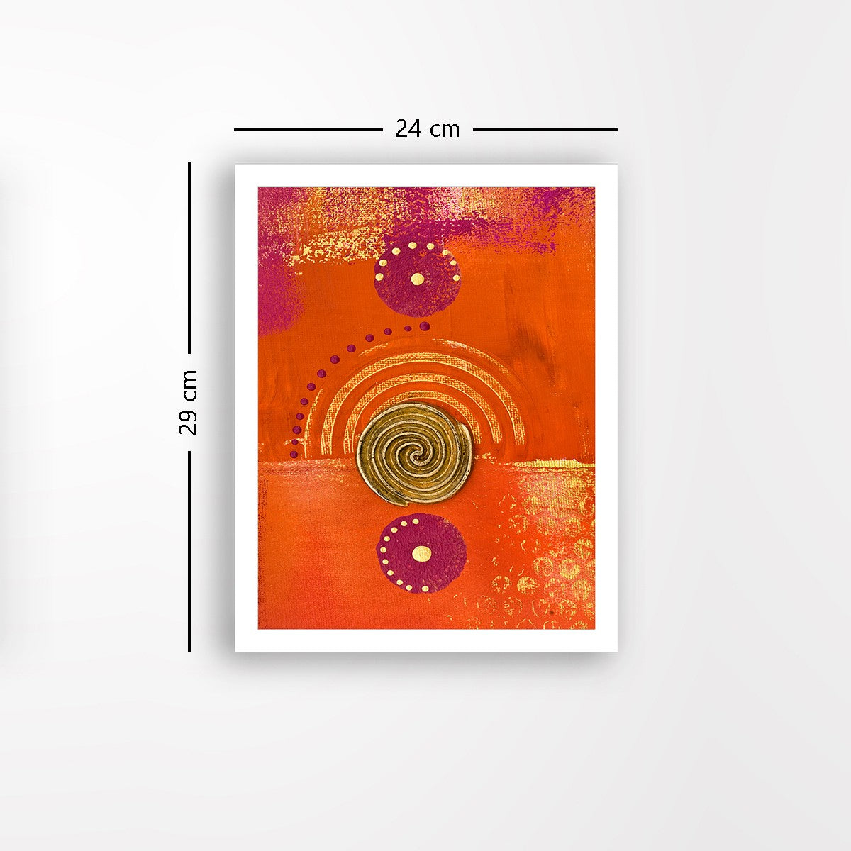 Quadro Decorativo MDF Emoldurado - Arte Multicolor 24x29cm com Moldura de Madeira 2cm