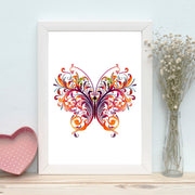 Quadro Decorativo MDF Emoldurado - Arte Multicolor 24x29cm com Moldura de Madeira 2cm