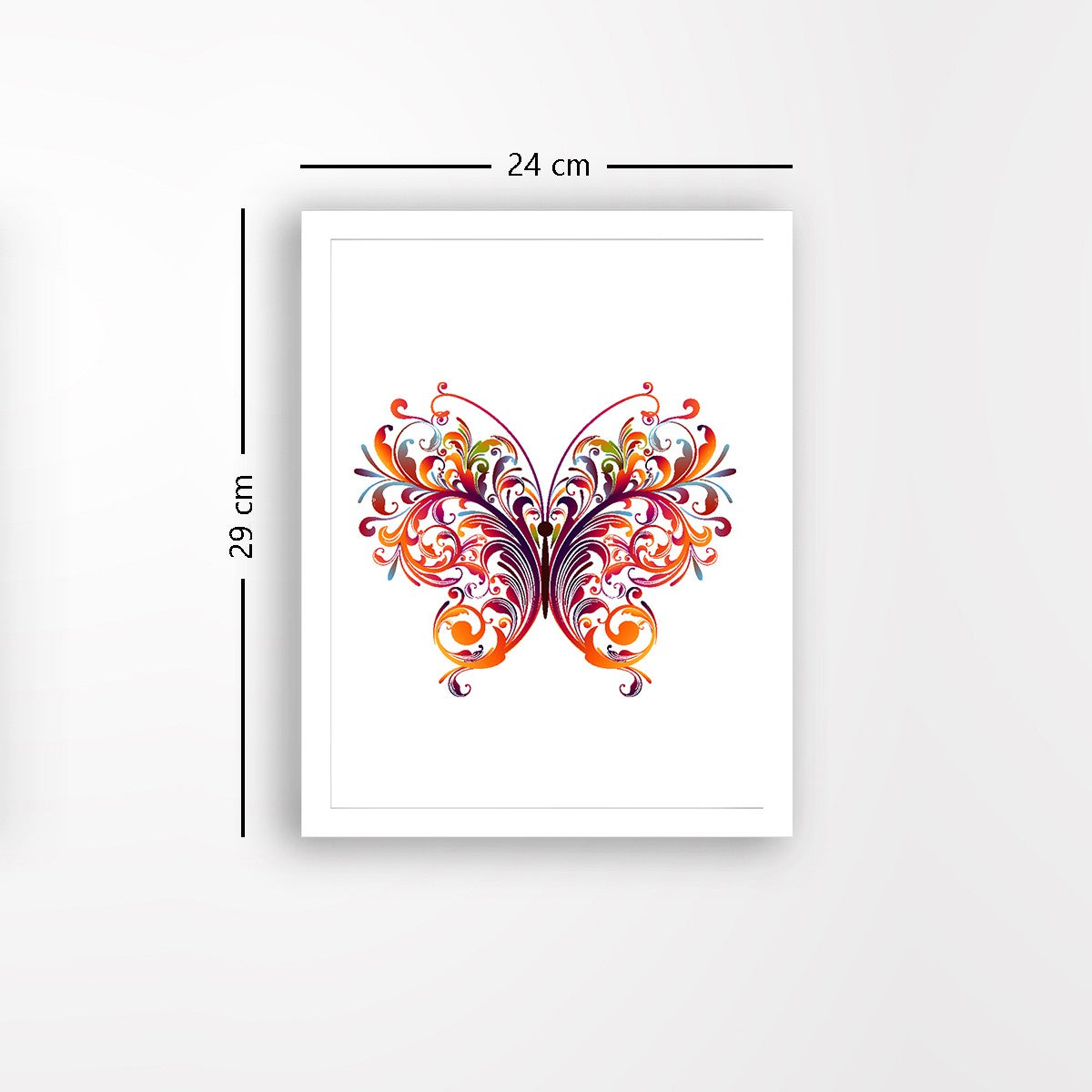 Quadro Decorativo MDF Emoldurado - Arte Multicolor 24x29cm com Moldura de Madeira 2cm