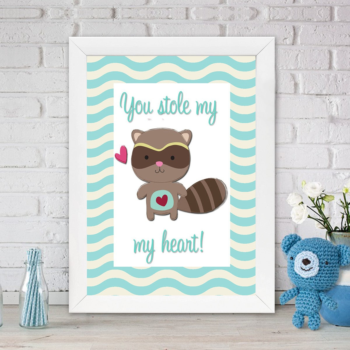 Quadro Decorativo MDF Emoldurado - Arte Multicolor 24x29cm com Moldura de Madeira 2cm