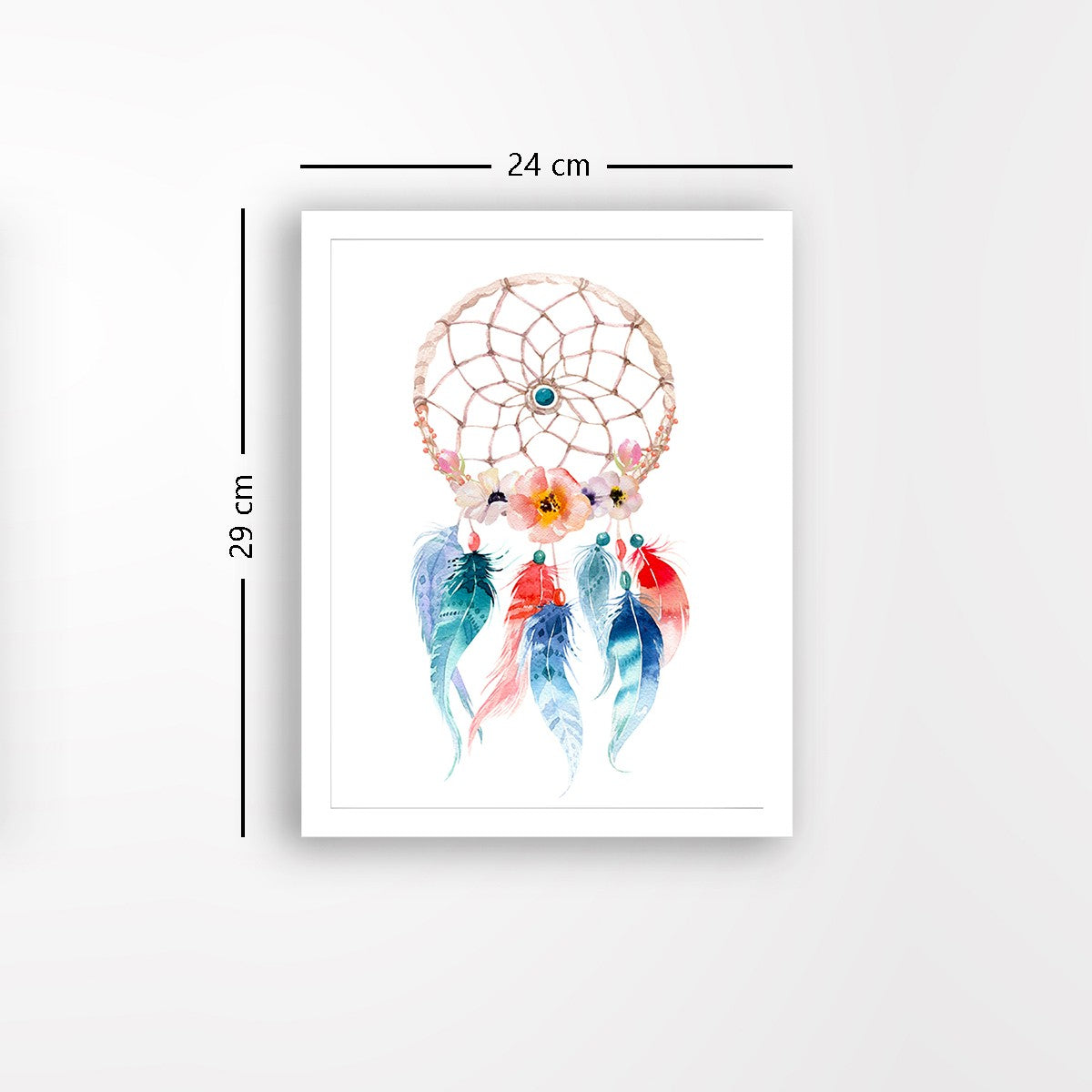 Quadro Decorativo MDF Emoldurado - Arte Multicolor 24x29cm com Moldura de Madeira 2cm