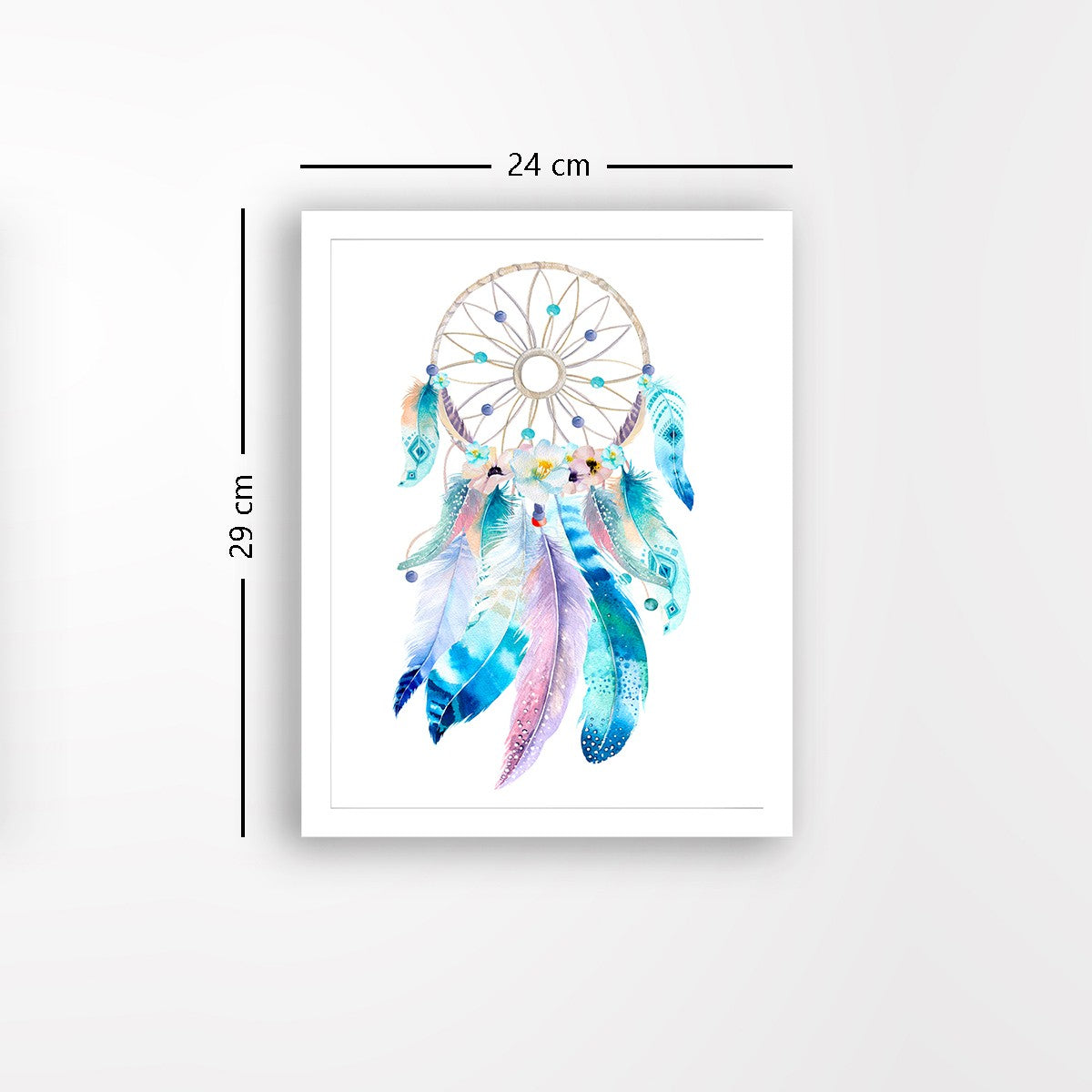 Quadro Decorativo MDF Emoldurado - Arte Multicolor 24x29cm com Moldura de Madeira 2cm