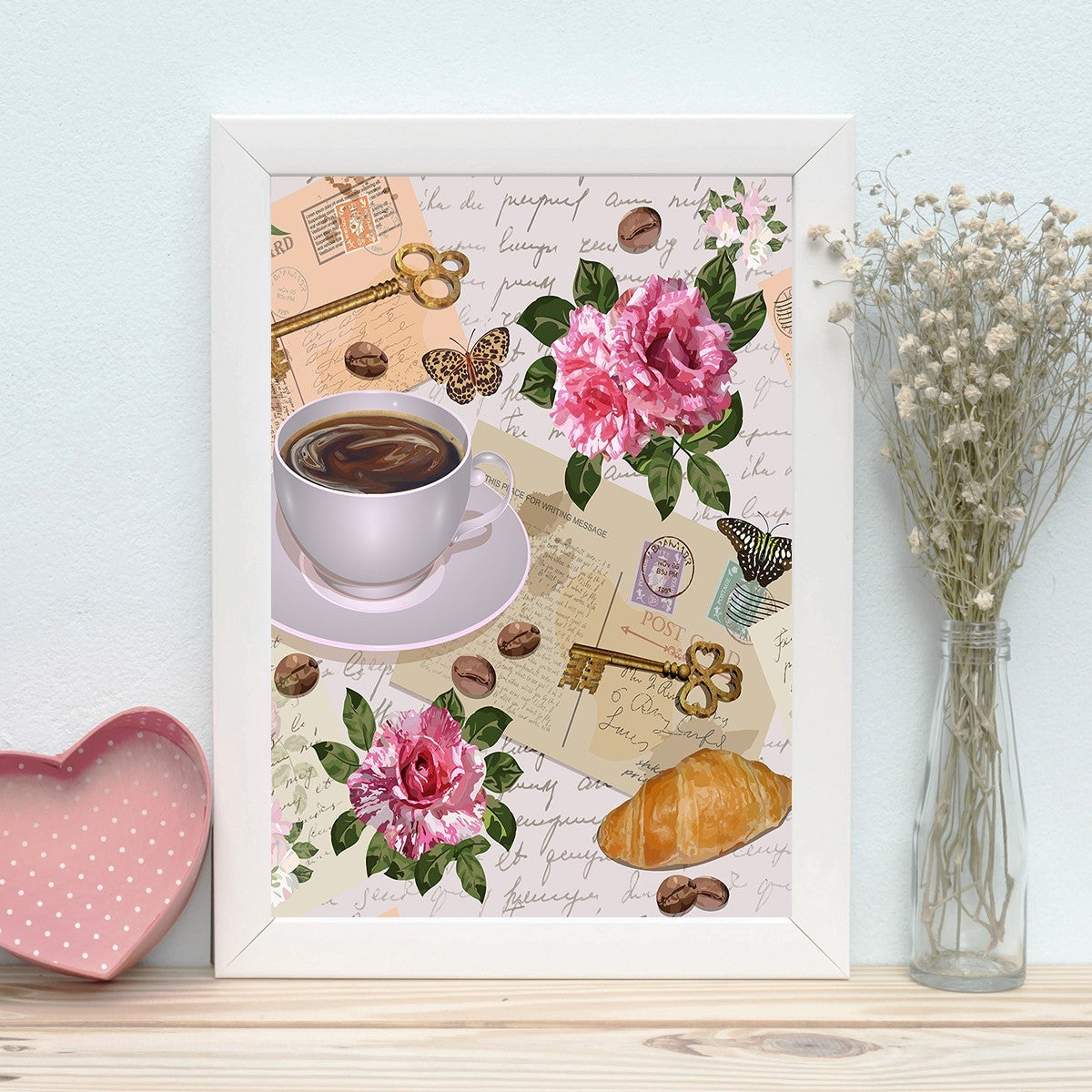 Quadro Decorativo MDF Emoldurado - Arte Multicolor 24x29cm com Moldura de Madeira 2cm