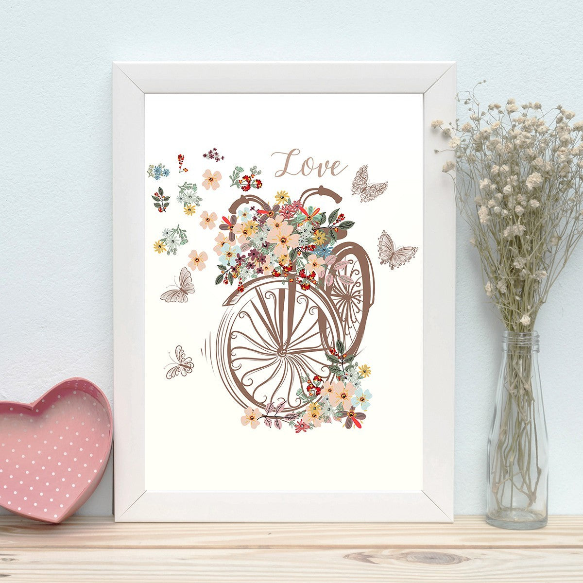 Quadro Decorativo MDF Emoldurado - Arte Multicolor 24x29cm com Moldura de Madeira 2cm