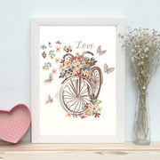 Quadro Decorativo MDF Emoldurado - Arte Multicolor 24x29cm com Moldura de Madeira 2cm