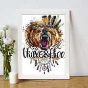 Quadro Decorativo MDF Emoldurado - Arte Multicolor 24x29cm com Moldura de Madeira 2cm