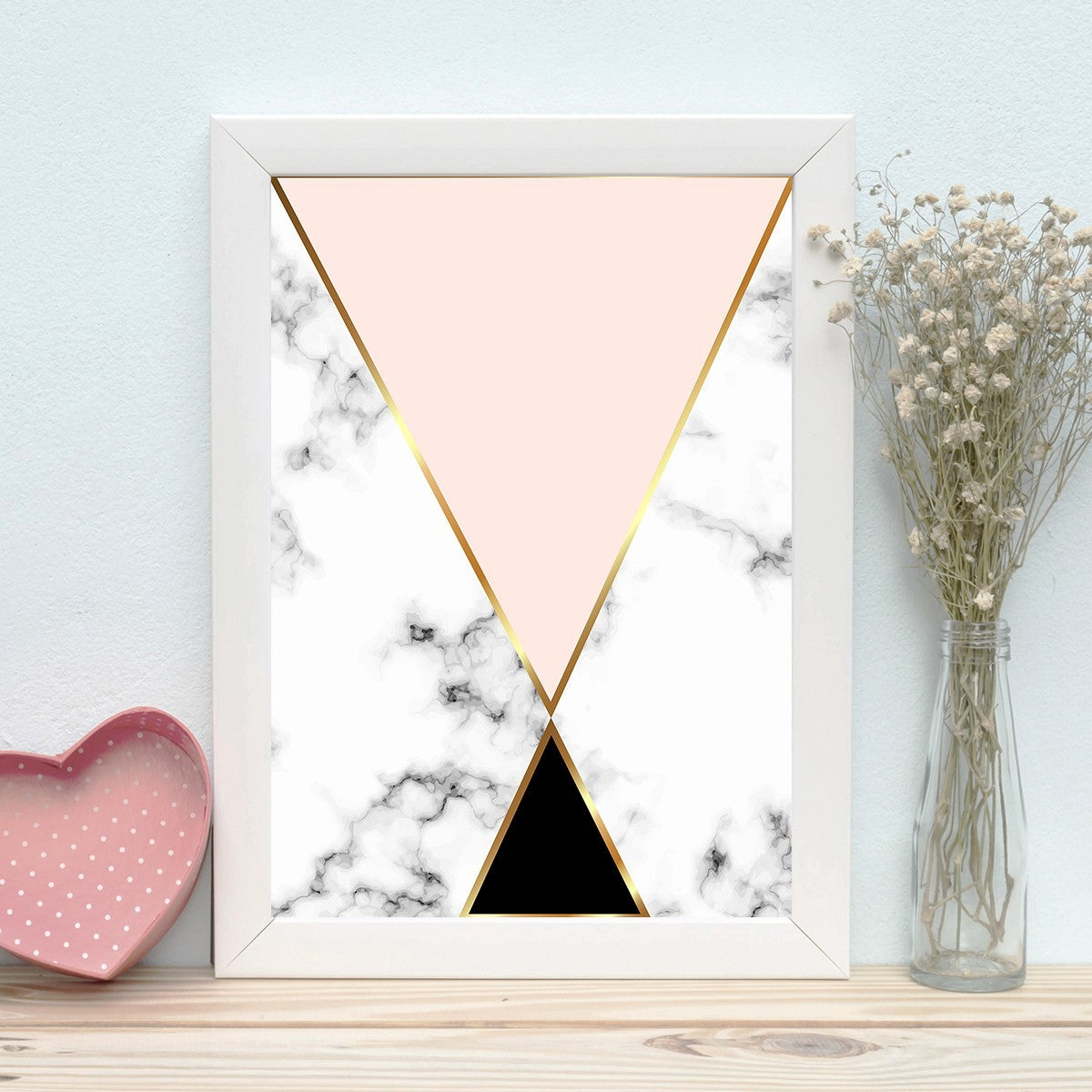 Quadro Decorativo MDF Emoldurado - Arte Multicolor 24x29cm com Moldura de Madeira 2cm