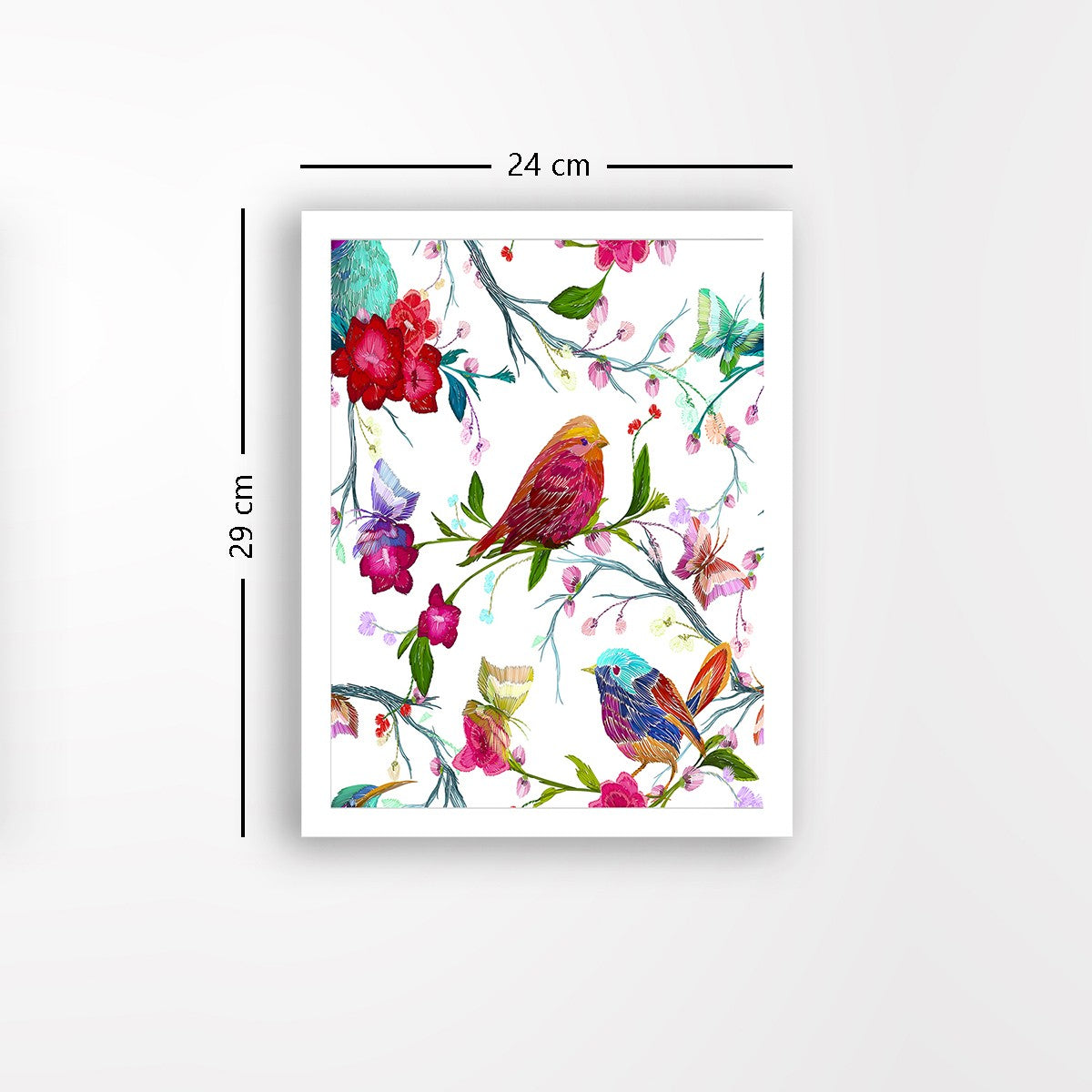 Quadro Decorativo MDF Emoldurado - Arte Multicolor 24x29cm com Moldura de Madeira 2cm