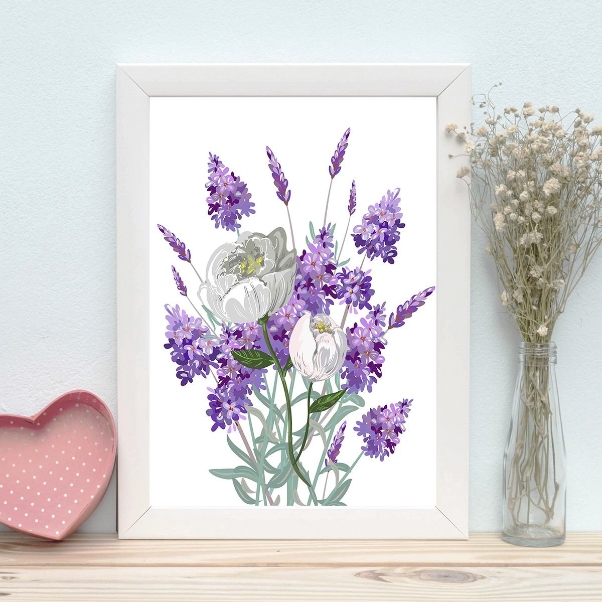 Quadro Decorativo MDF Emoldurado - Arte Multicolor 24x29cm com Moldura de Madeira 2cm