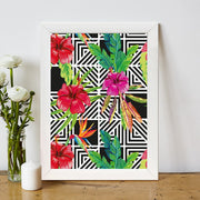 Quadro Decorativo MDF Emoldurado - Arte Multicolor 24x29cm com Moldura de Madeira 2cm