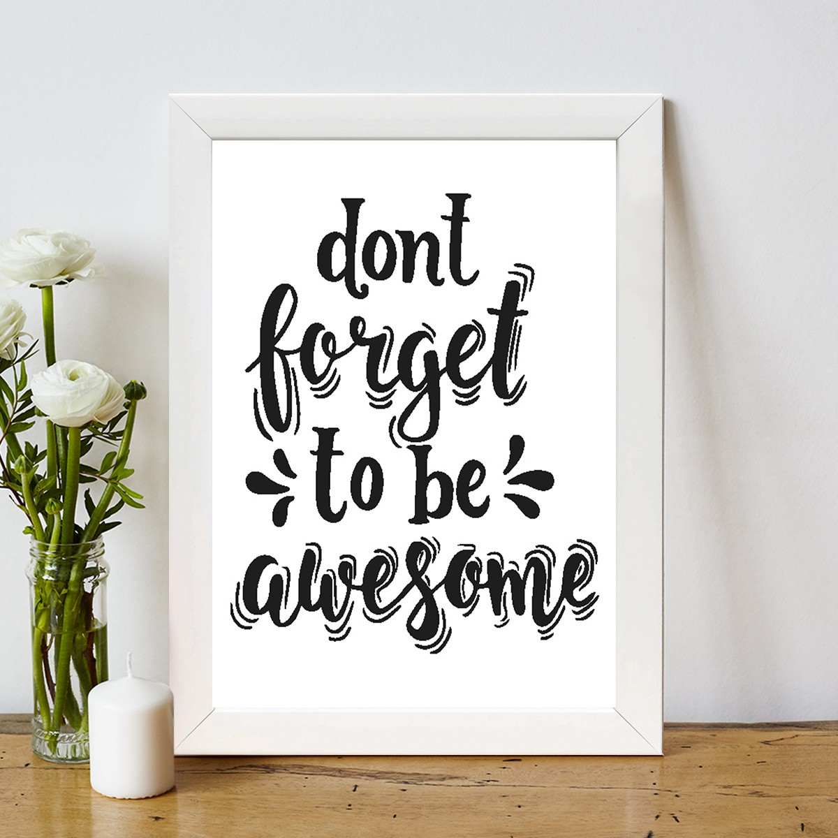 Quadro Decorativo MDF Emoldurado - Arte Multicolor 24x29cm com Moldura de Madeira 2cm