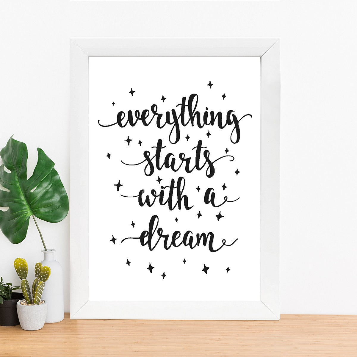 Quadro Decorativo MDF Emoldurado - Arte Multicolor 24x29cm com Moldura de Madeira 2cm