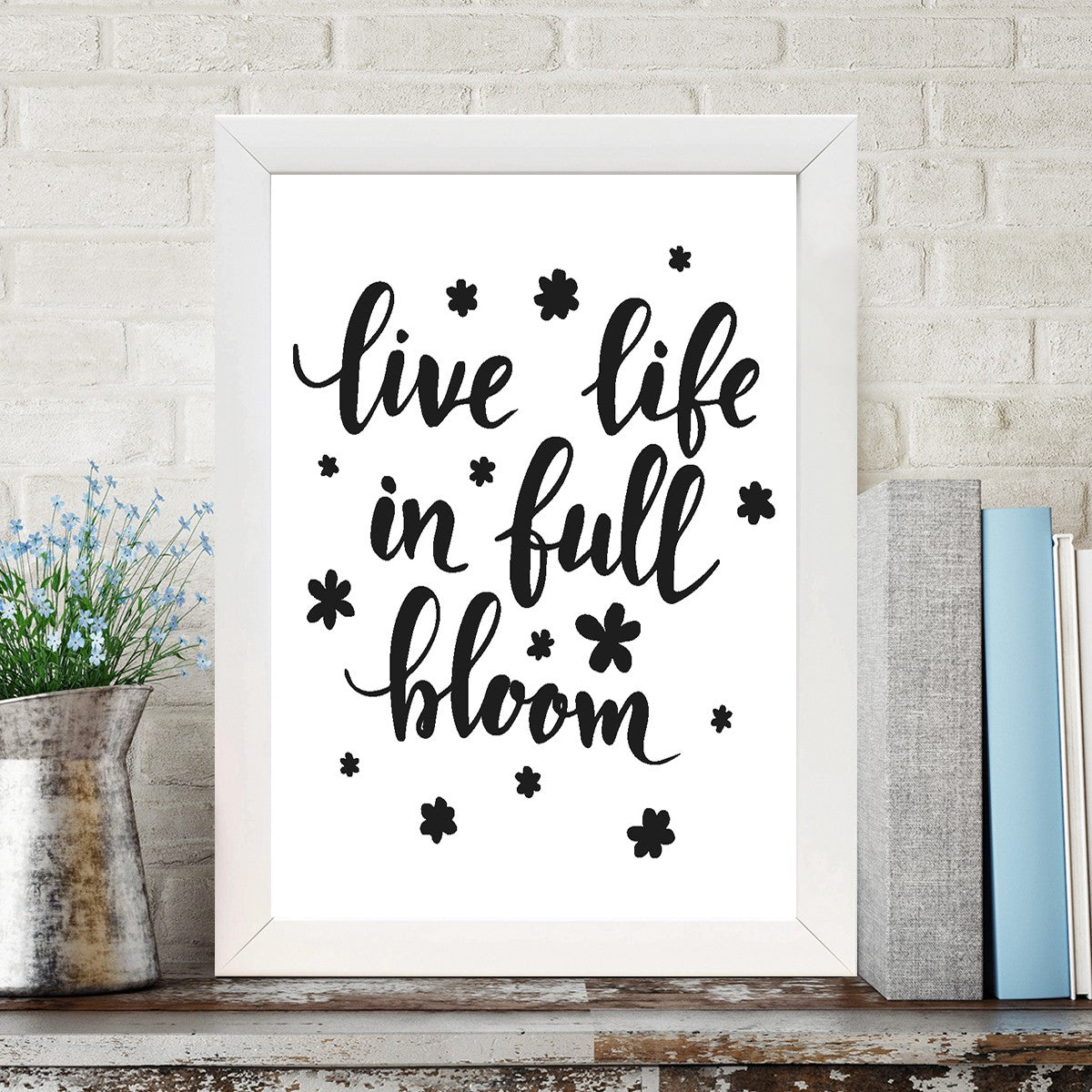 Quadro Decorativo MDF Emoldurado - Arte Multicolor 24x29cm com Moldura de Madeira 2cm