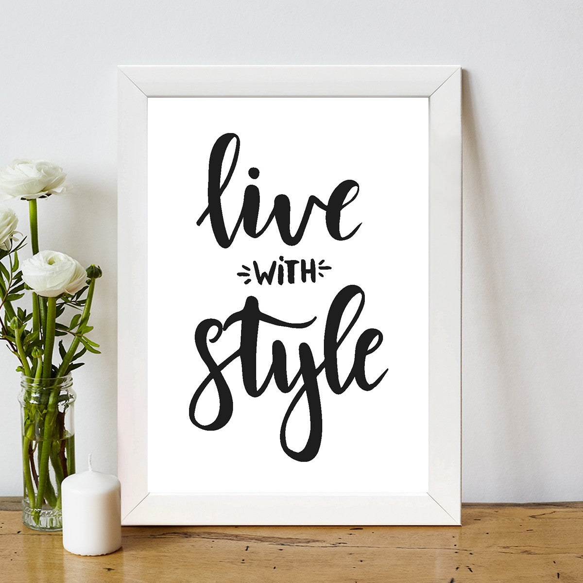 Quadro Decorativo MDF Emoldurado - Arte Multicolor 24x29cm com Moldura de Madeira 2cm