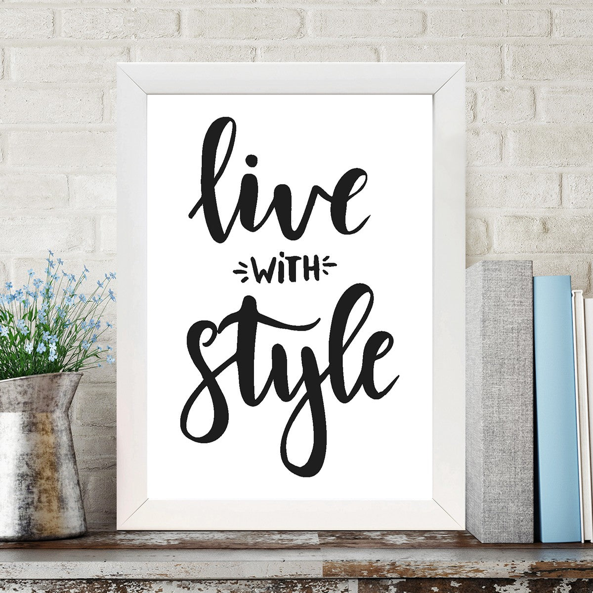 Quadro Decorativo MDF Emoldurado - Arte Multicolor 24x29cm com Moldura de Madeira 2cm