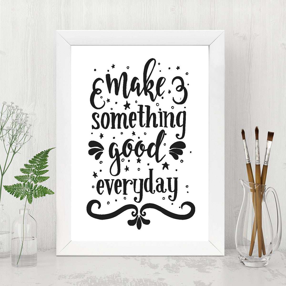 Quadro Decorativo MDF Emoldurado - Arte Multicolor 24x29cm com Moldura de Madeira 2cm