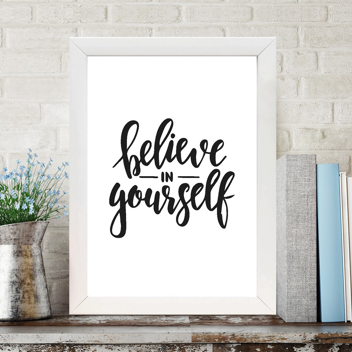 Quadro Decorativo MDF Emoldurado - Arte Multicolor 24x29cm com Moldura de Madeira 2cm