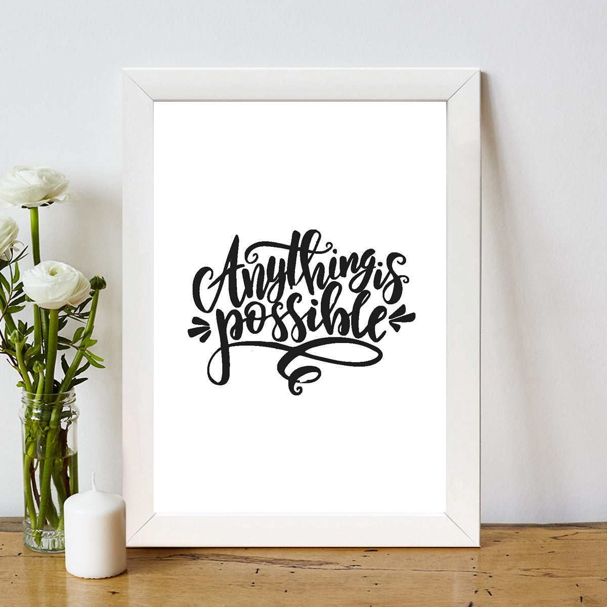 Quadro Decorativo MDF Emoldurado - Arte Multicolor 24x29cm com Moldura de Madeira 2cm