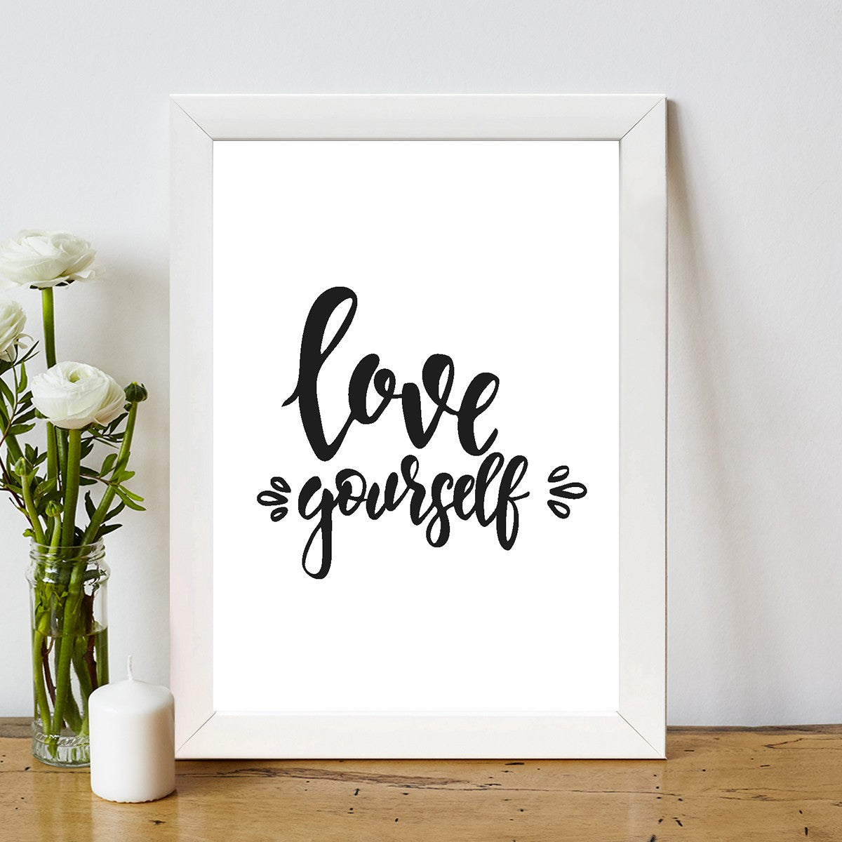 Quadro Decorativo MDF Emoldurado - Arte Multicolor 24x29cm com Moldura de Madeira 2cm