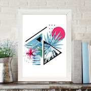 Quadro Decorativo MDF Emoldurado - Arte Multicolor 24x29cm com Moldura de Madeira 2cm