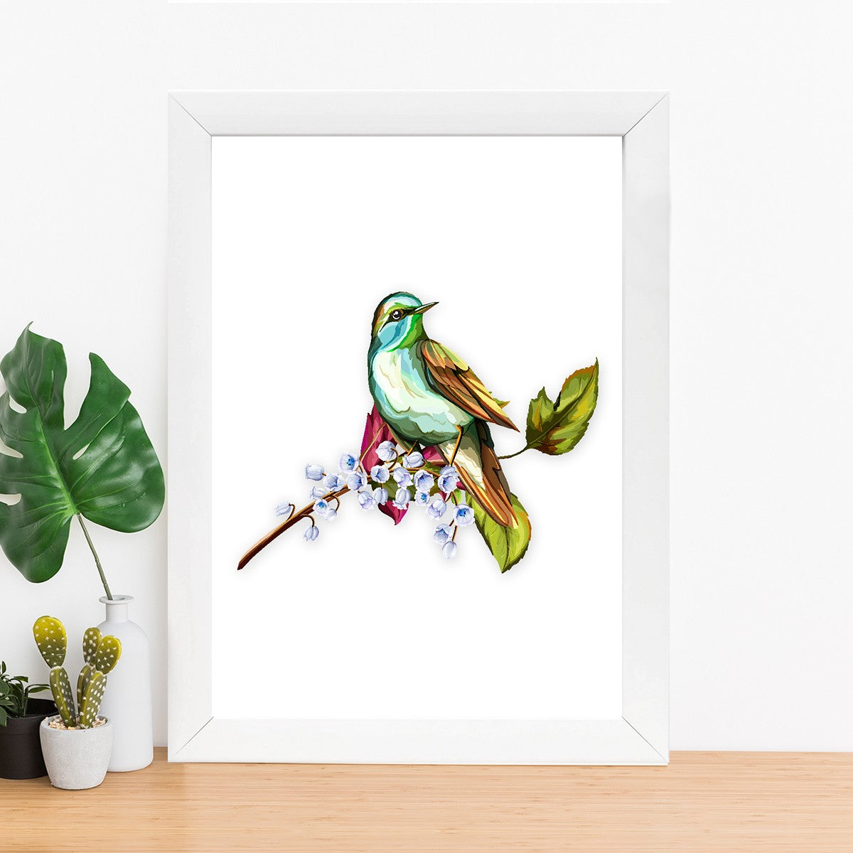 Quadro Decorativo MDF Emoldurado - Arte Multicolor 24x29cm com Moldura de Madeira 2cm