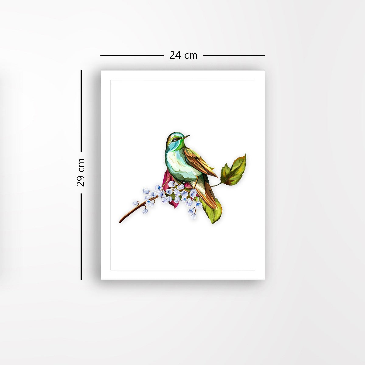 Quadro Decorativo MDF Emoldurado - Arte Multicolor 24x29cm com Moldura de Madeira 2cm