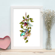 Quadro Decorativo MDF Emoldurado - Arte Multicolor 24x29cm com Moldura de Madeira 2cm