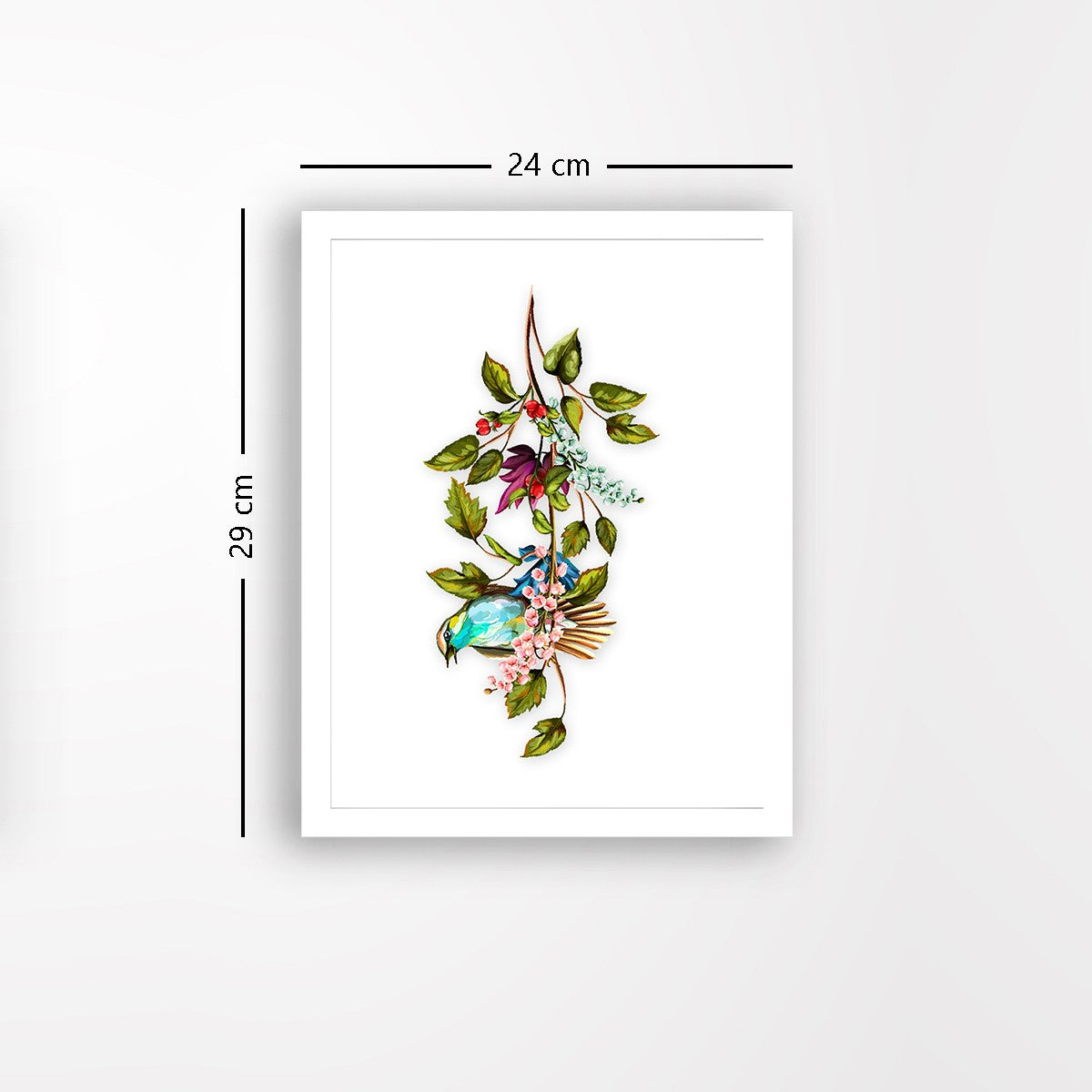 Quadro Decorativo MDF Emoldurado - Arte Multicolor 24x29cm com Moldura de Madeira 2cm