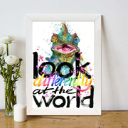 Quadro Decorativo MDF Emoldurado - Arte Multicolor 24x29cm com Moldura de Madeira 2cm