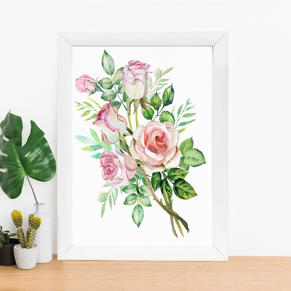 Quadro Decorativo MDF Emoldurado - Arte Multicolor 24x29cm com Moldura de Madeira 2cm