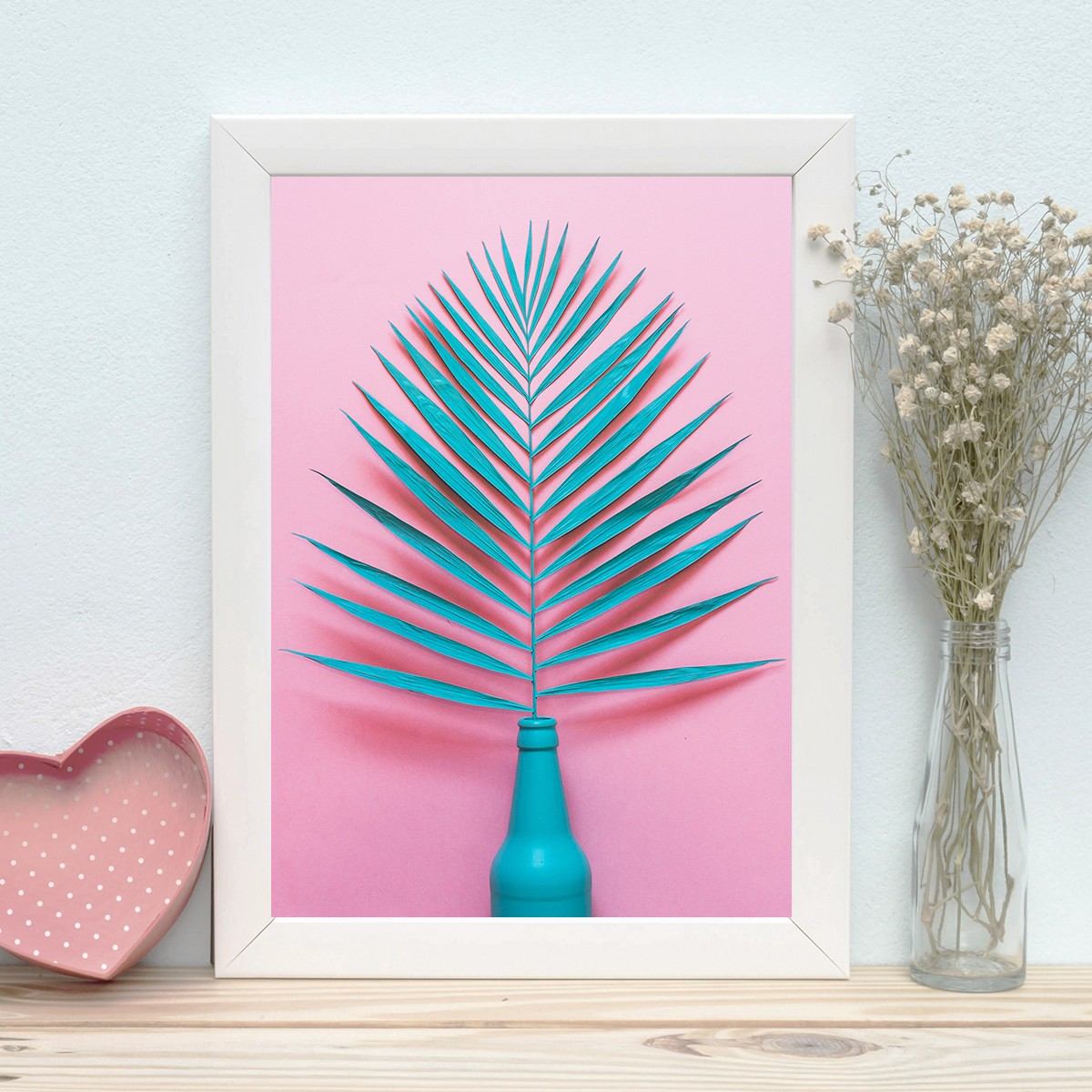 Quadro Decorativo MDF Emoldurado - Arte Multicolor 24x29cm com Moldura de Madeira 2cm