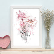 Quadro Decorativo MDF Emoldurado - Arte Multicolor 24x29cm com Moldura de Madeira 2cm