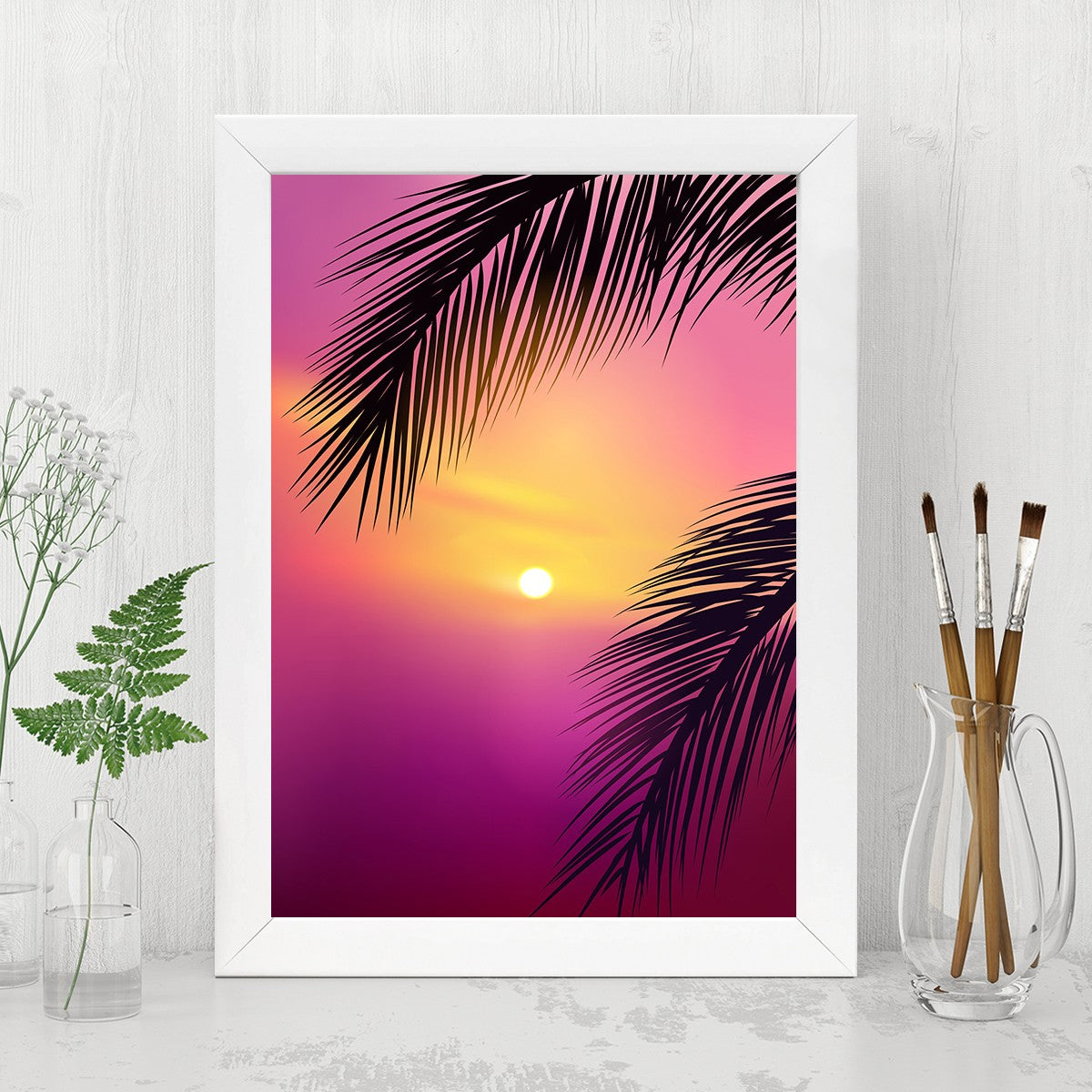 Quadro Decorativo MDF Emoldurado - Arte Multicolor 24x29cm com Moldura de Madeira 2cm