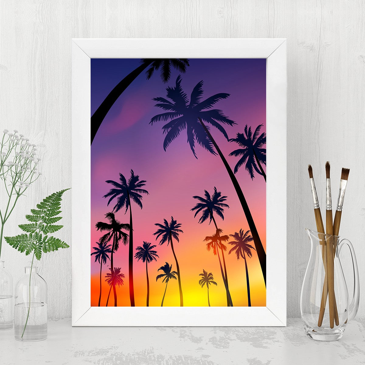 Quadro Decorativo MDF Emoldurado - Arte Multicolor 24x29cm com Moldura de Madeira 2cm