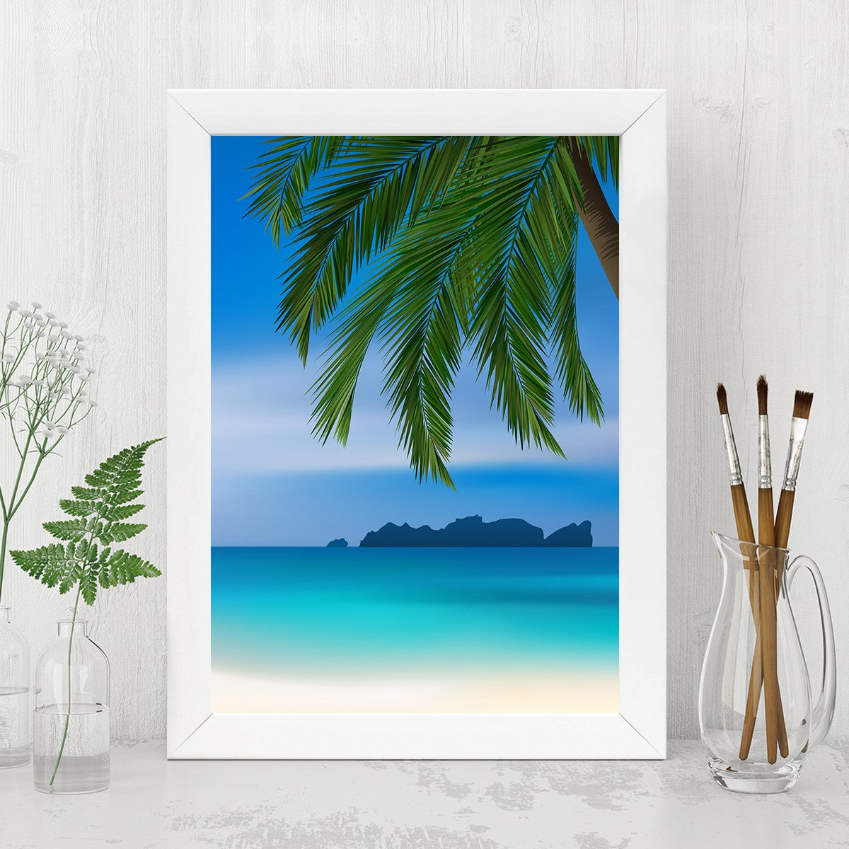 Quadro Decorativo MDF Emoldurado - Arte Multicolor 24x29cm com Moldura de Madeira 2cm