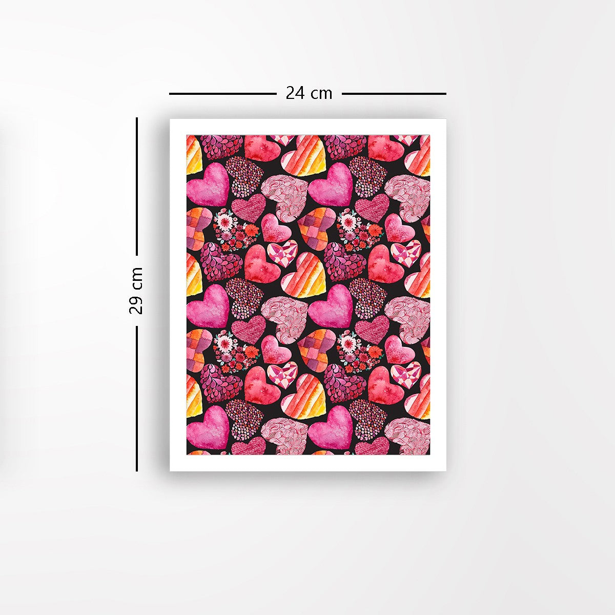 Quadro Decorativo MDF Emoldurado - Arte Multicolor 24x29cm com Moldura de Madeira 2cm