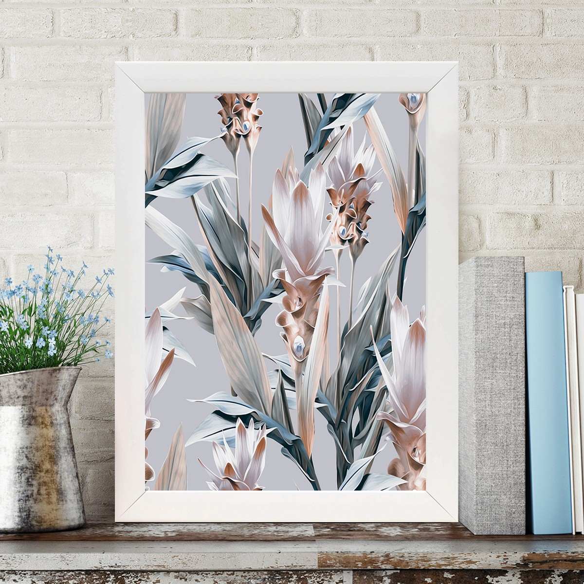 Quadro Decorativo MDF Emoldurado - Arte Multicolor 24x29cm com Moldura de Madeira 2cm