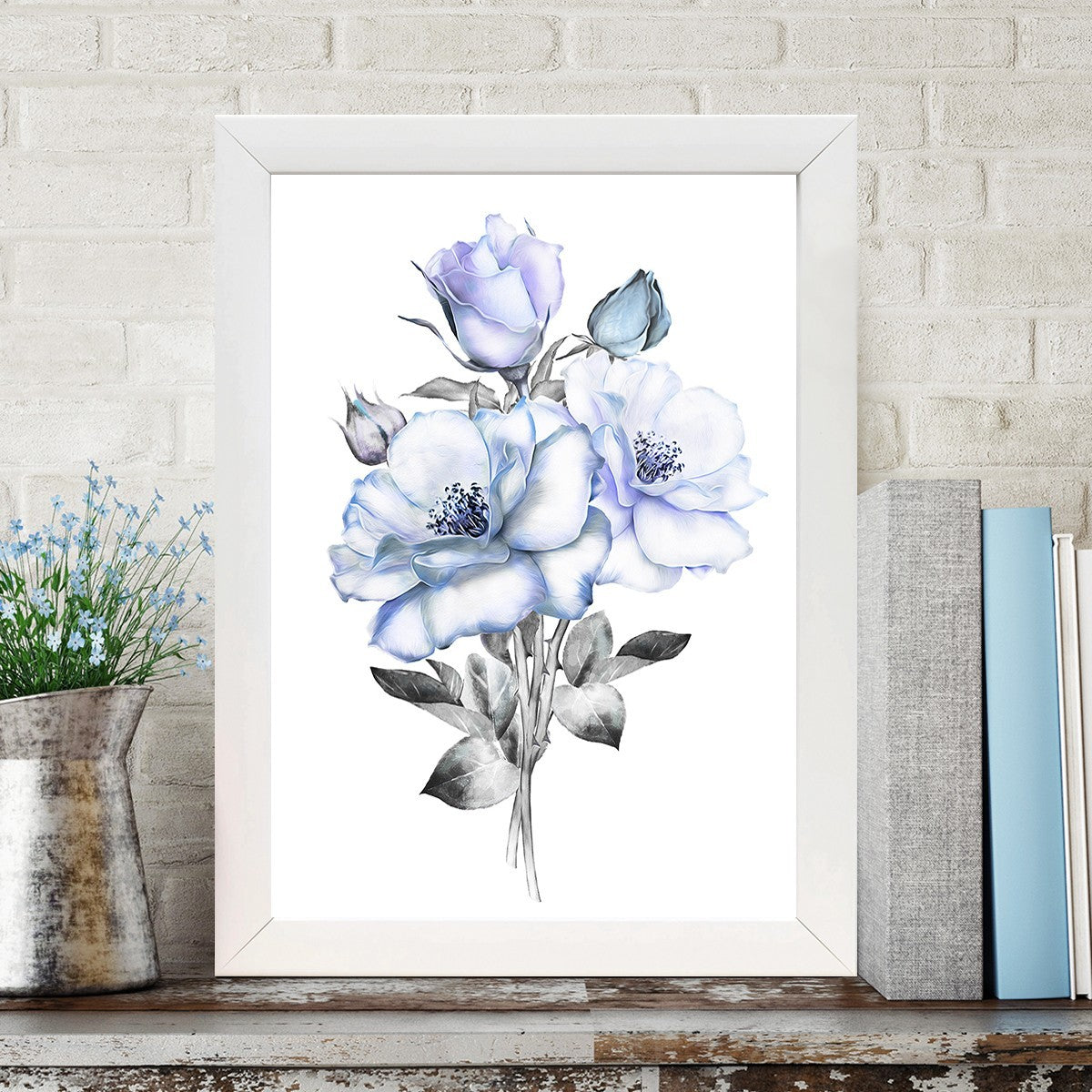 Quadro Decorativo MDF Emoldurado - Arte Multicolor 24x29cm com Moldura de Madeira 2cm