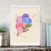 Quadro Decorativo MDF Emoldurado - Arte Multicolor 24x29cm com Moldura de Madeira 2cm